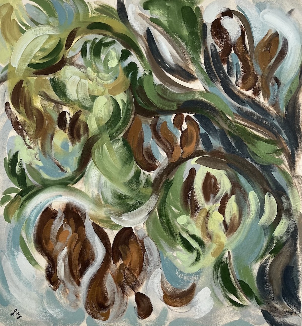 Tepame Tree I, oil painting by Liz Hester