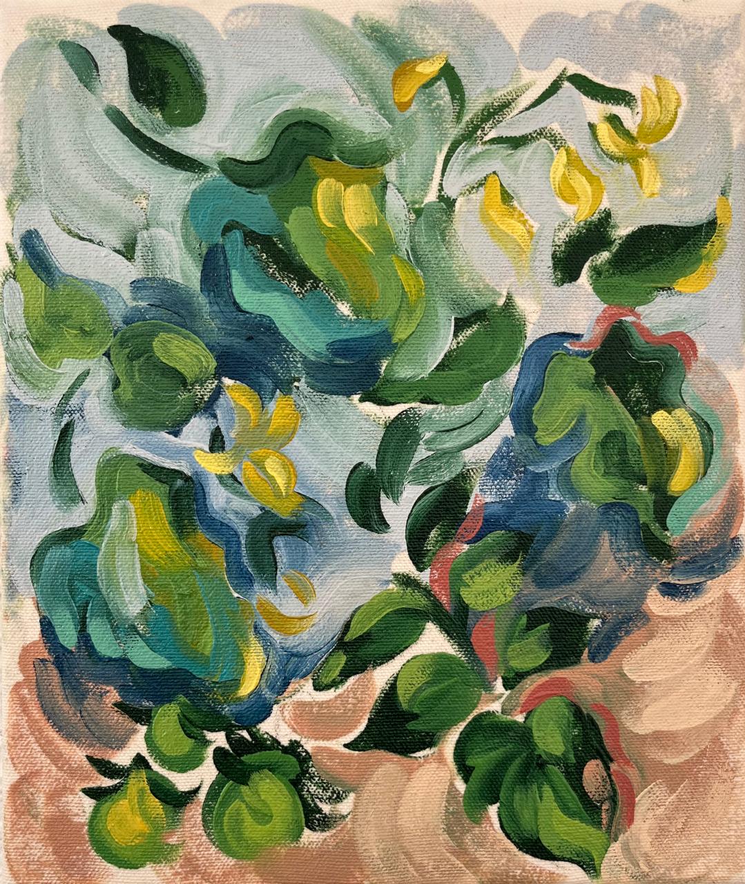 Tomato Plant I, oil painting by Liz Hester